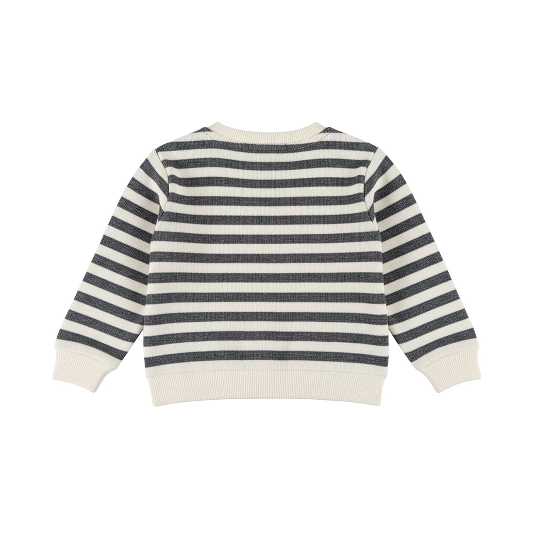 Sweat marinière bébé garçon écru et gris Naëlio
