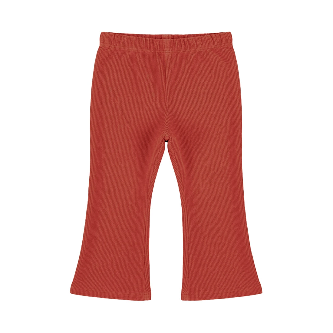 Pantalon flare fille côtelé terracotta Olympe