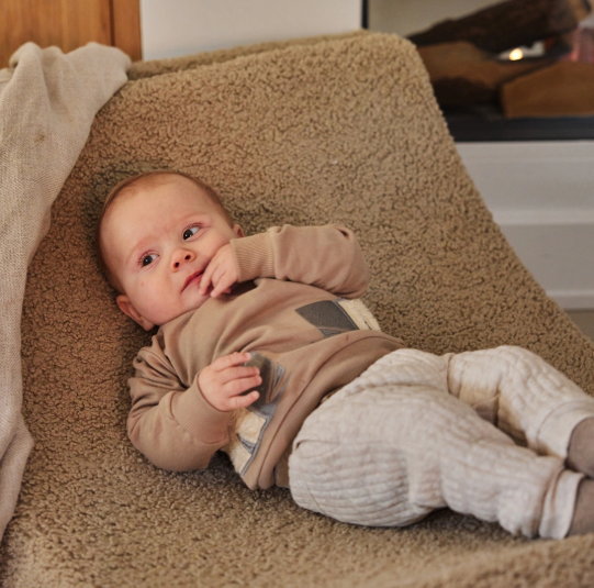 Jogging enfant Maëlo en maille beige chiné