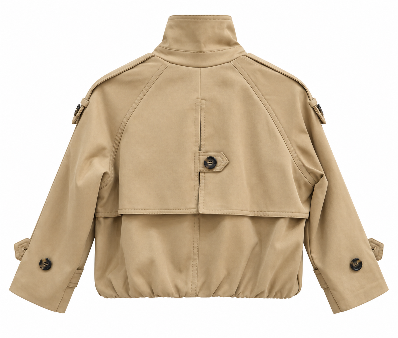 Trench court fille beige Vélyane – Veste mi-saison