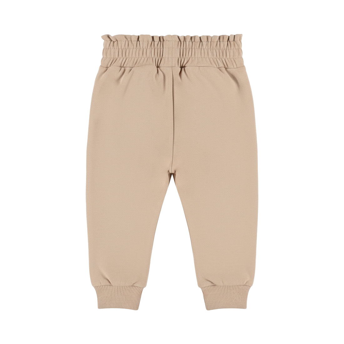 Pantalon jogging bébé fille beige à nœud Nolwenn