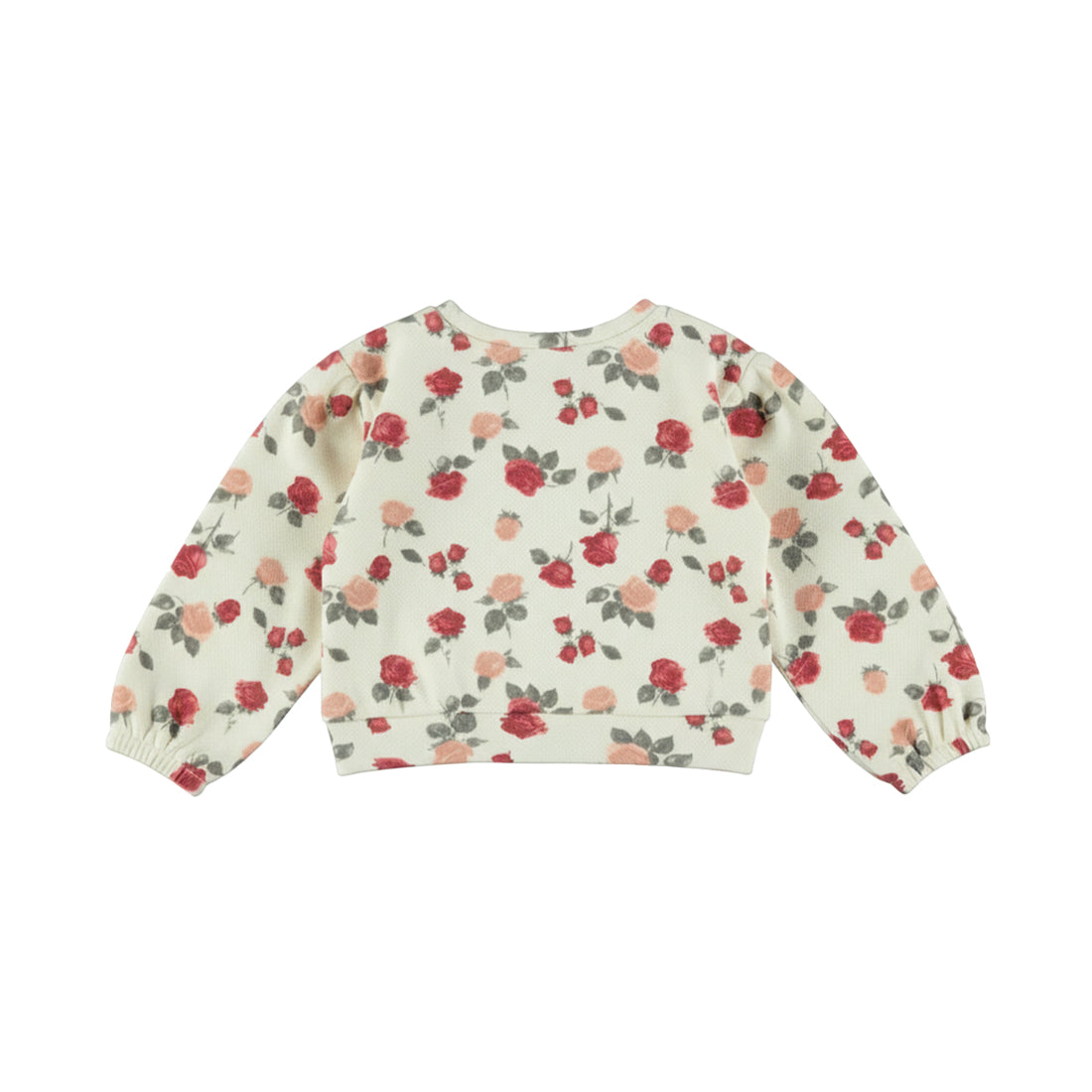 Sweat bébé fille fleuri écru Cassiopée
