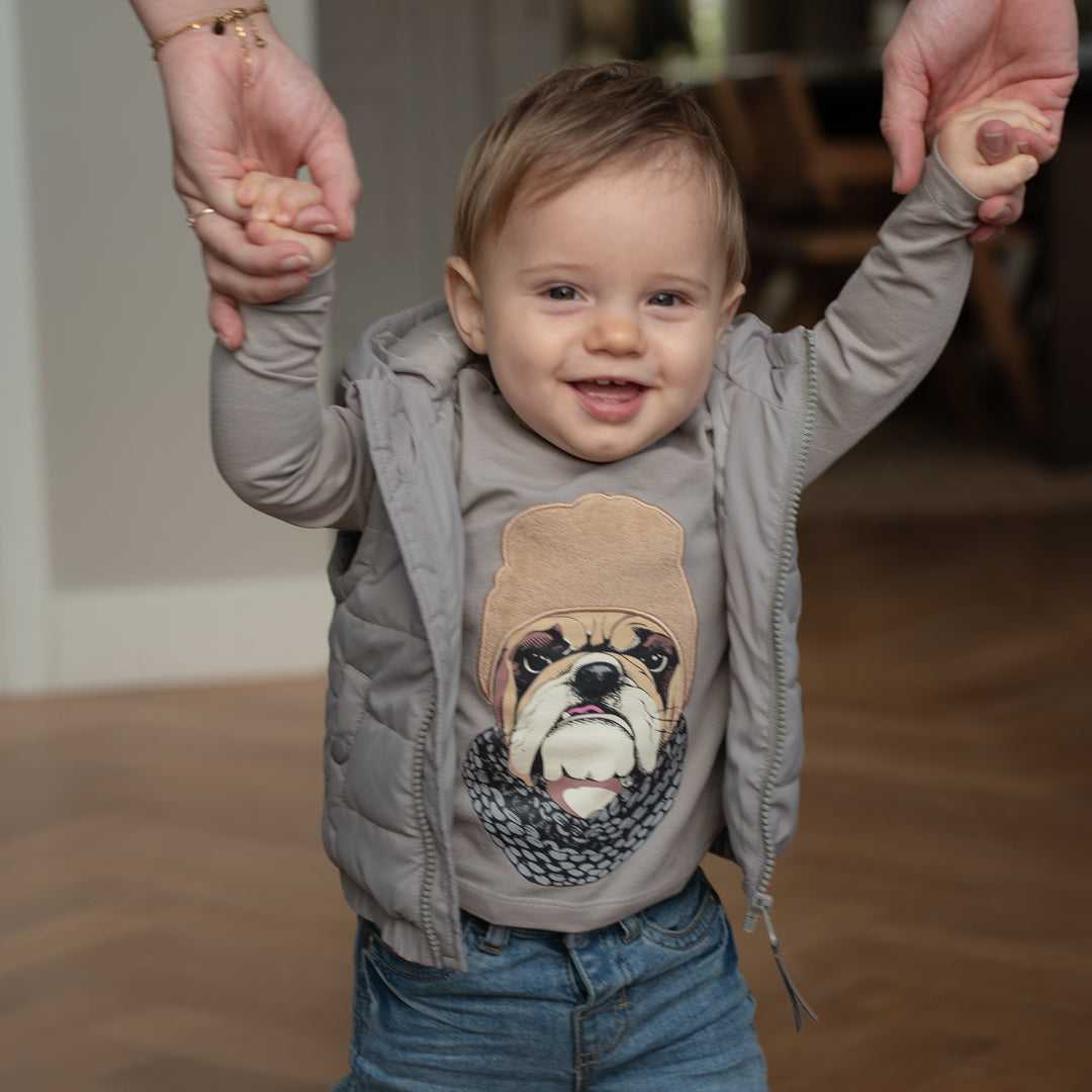 Doudoune sans manches bébé garçon beige Elouan