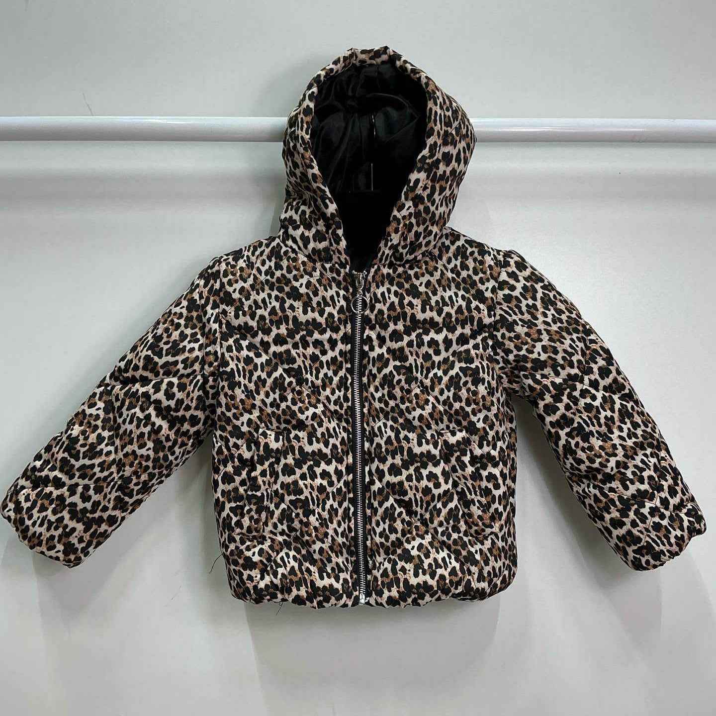 Doudoune fille léopard