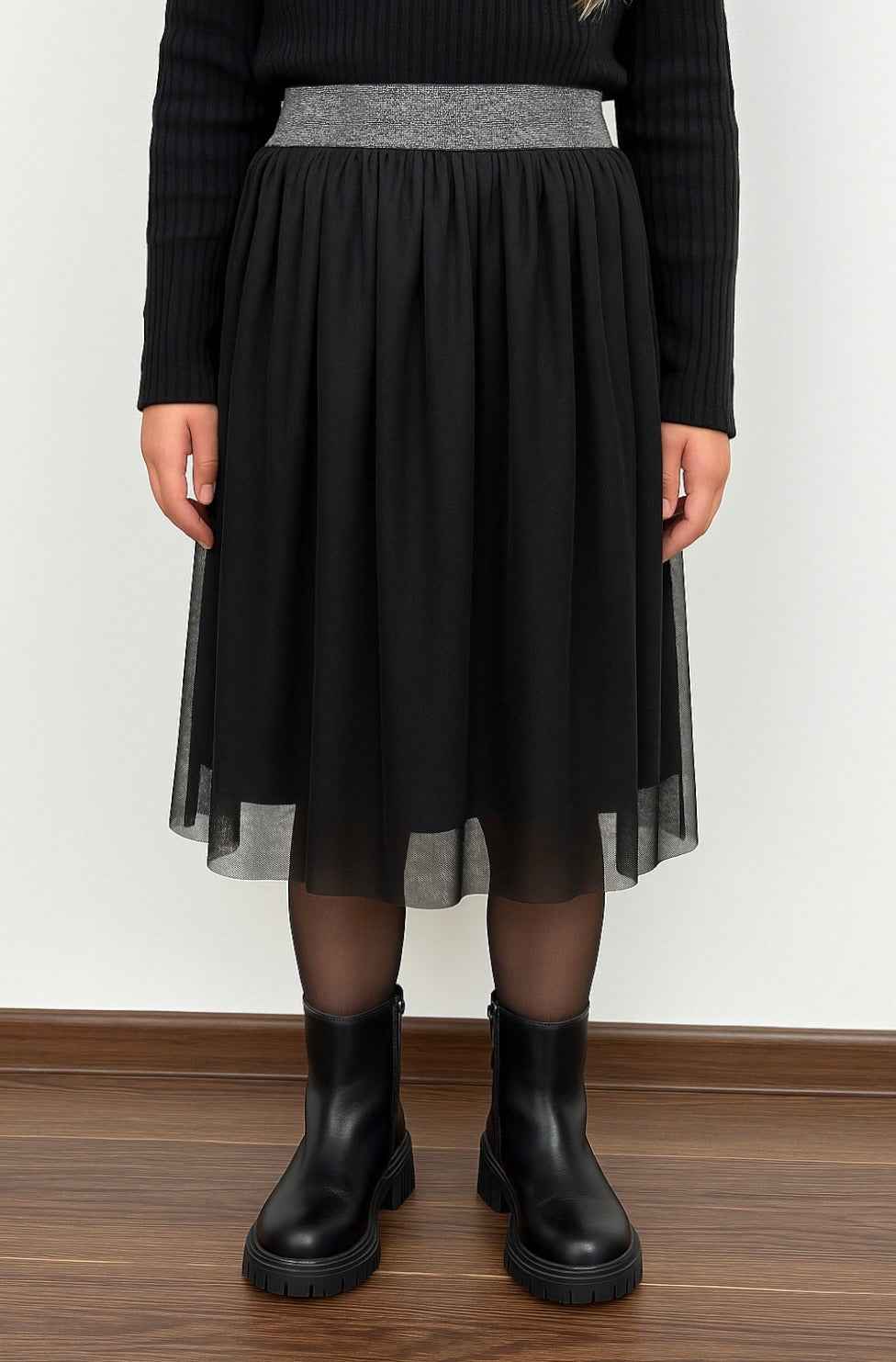 Jupe fille tulle noire