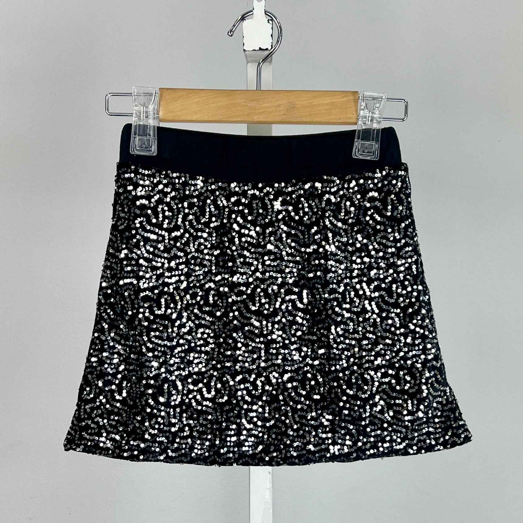 Jupe fille sequins argent