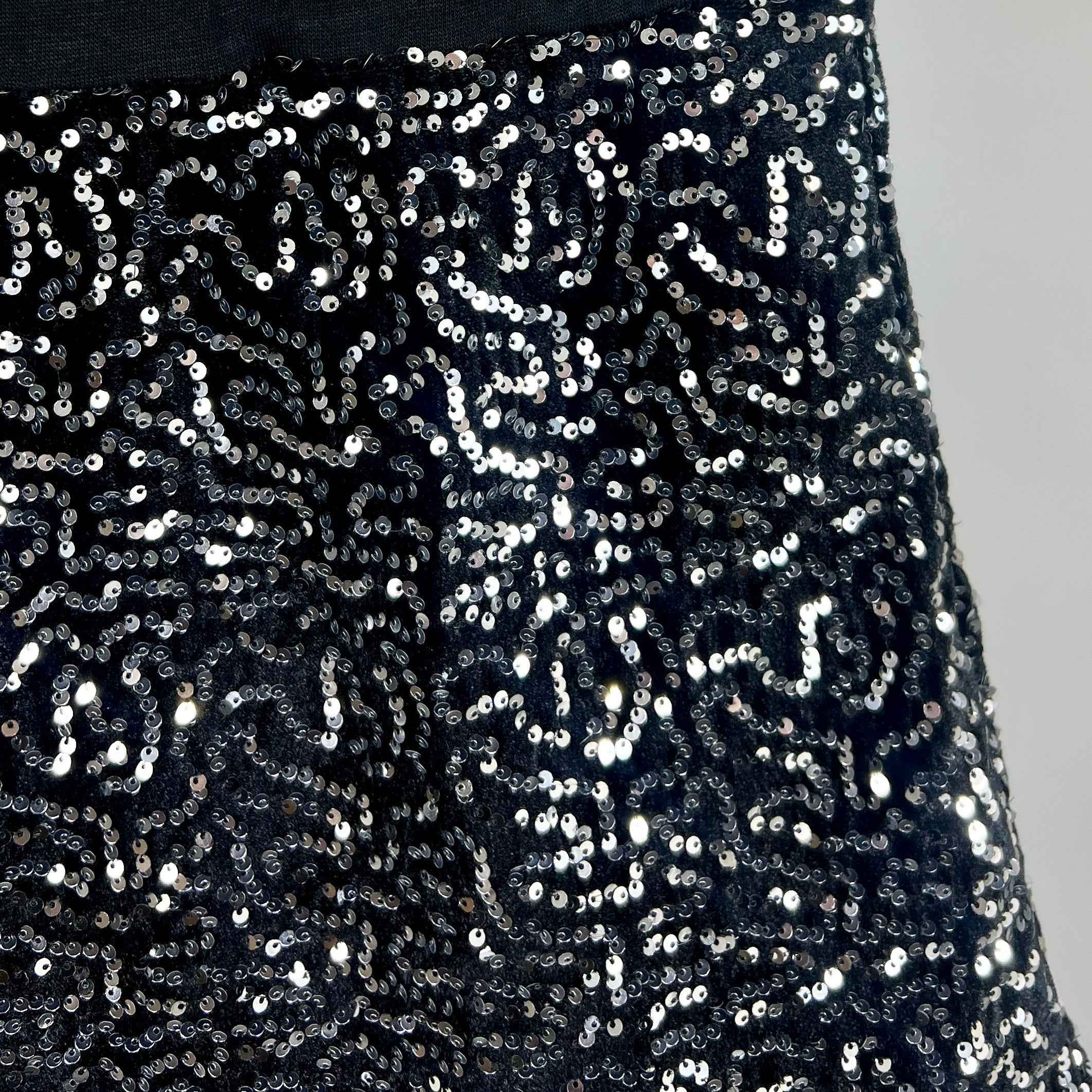 Jupe fille sequins argent