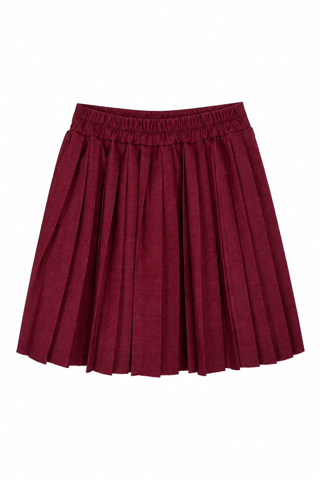 Jupe fille plissée bordeaux