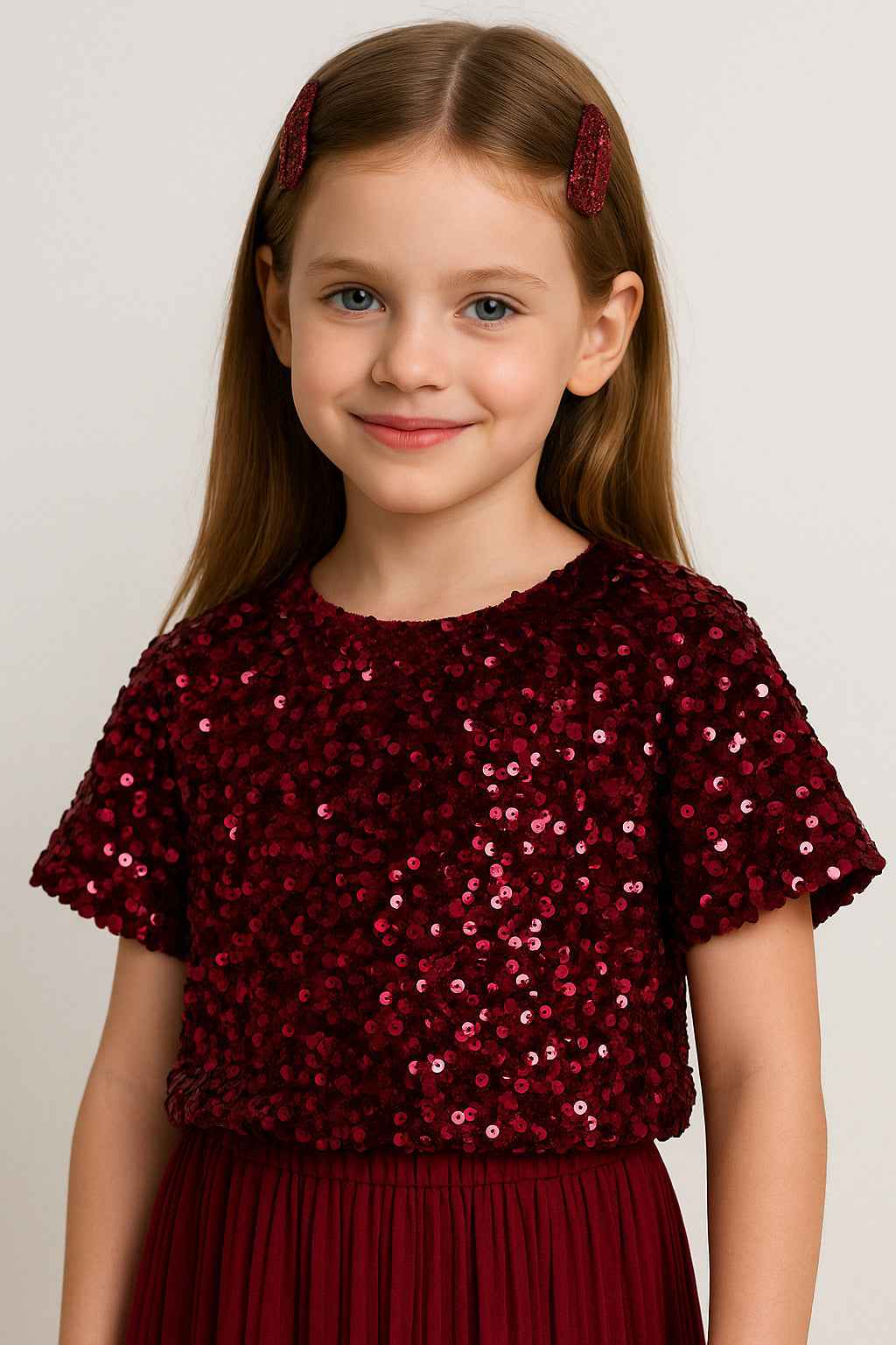 Haut fille sequins brillant