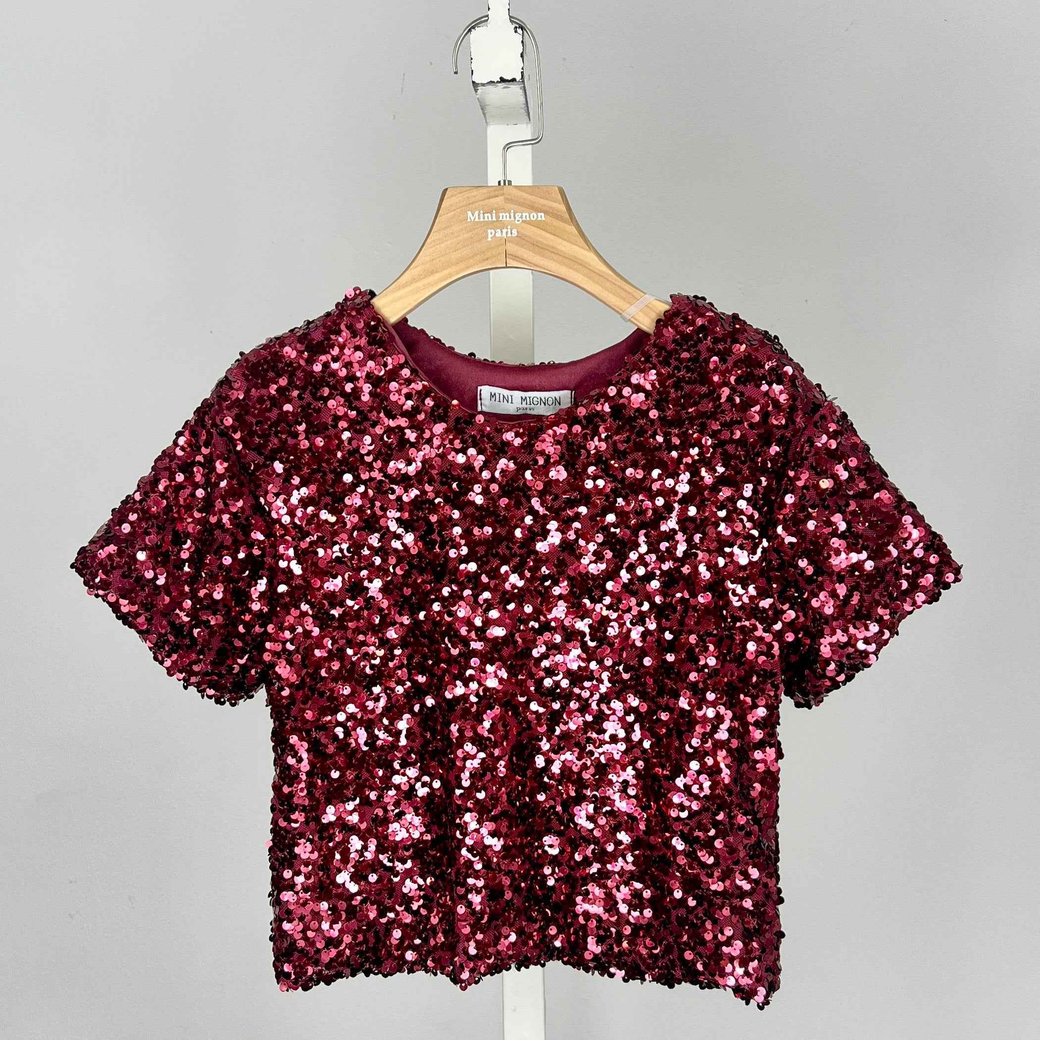 Haut fille sequins brillant