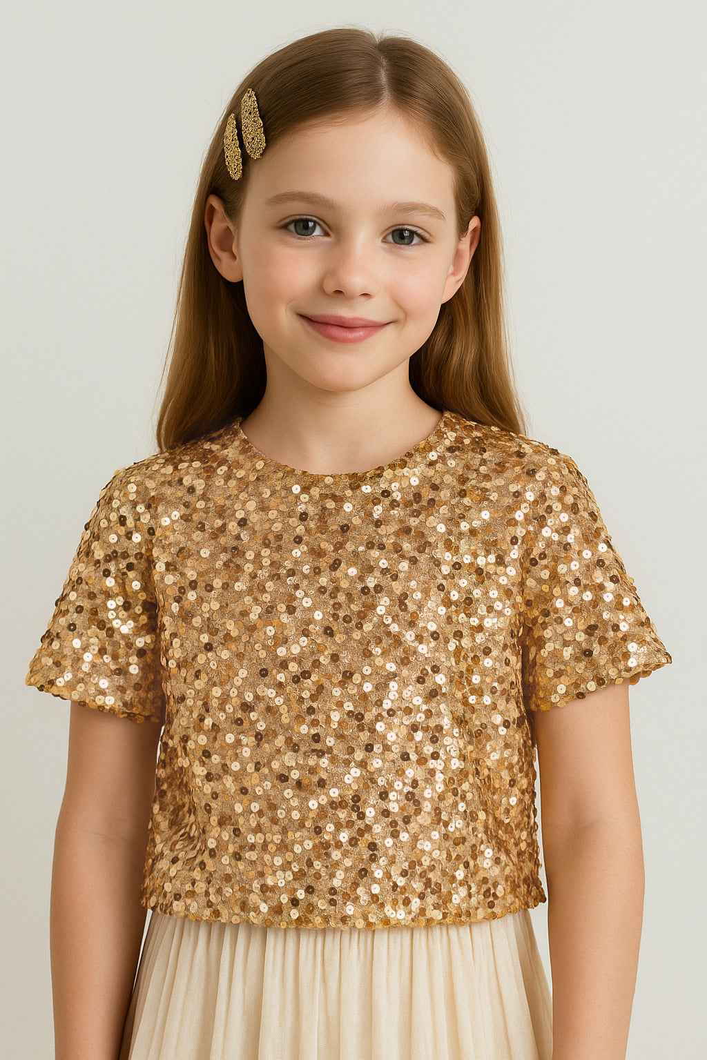 Haut fille sequins brillant