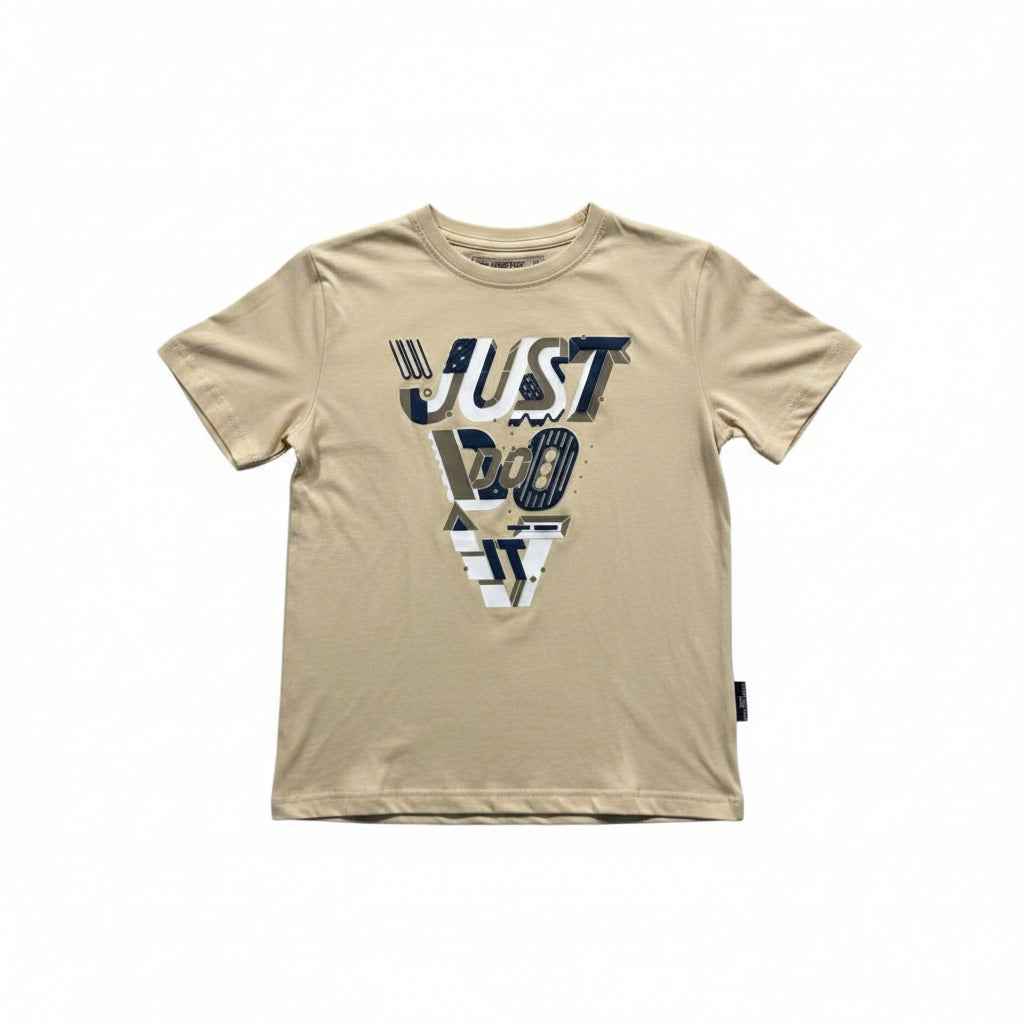 T-shirt Arthur – Beige imprimé