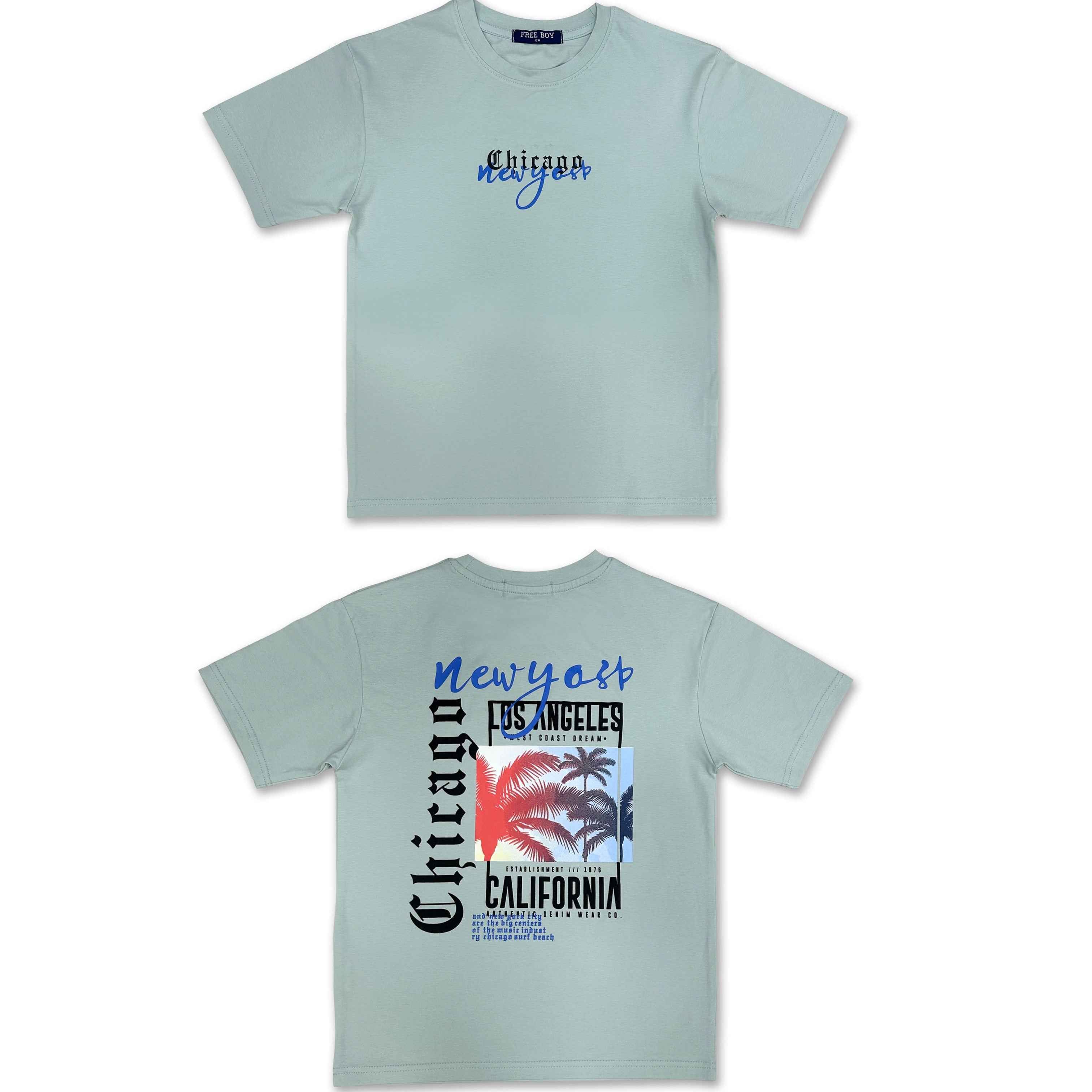 T-shirt Mathis – Vert d'eau California