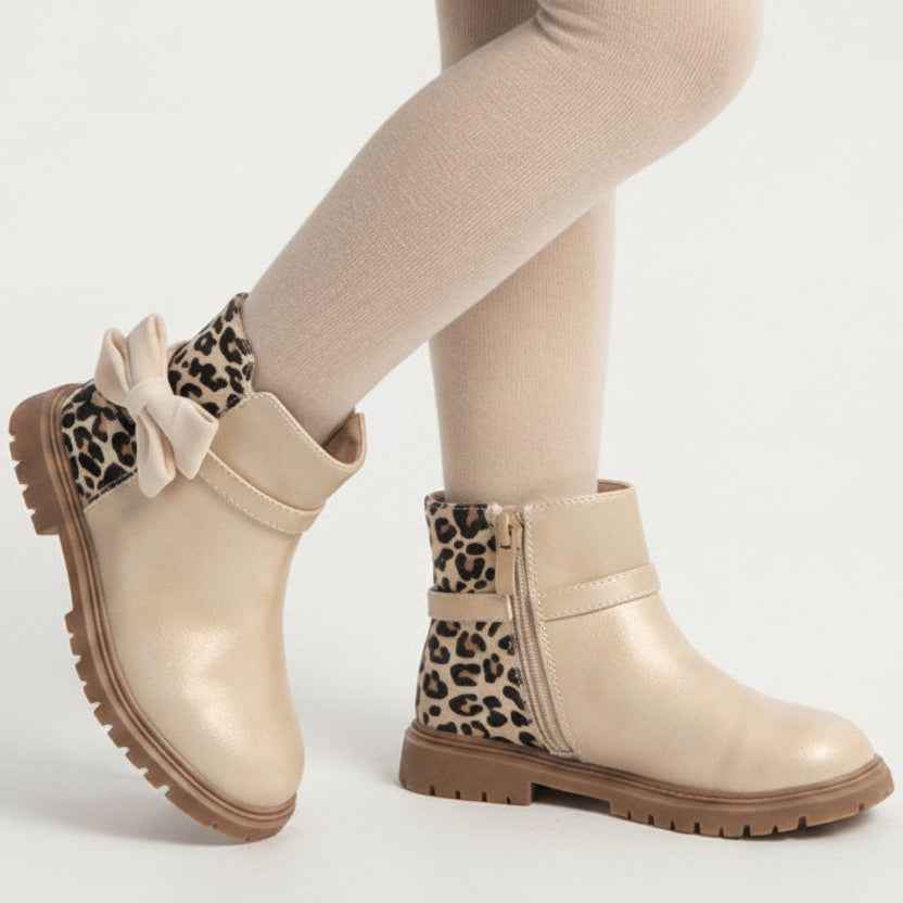 Boots Léonie – Beige Léopard