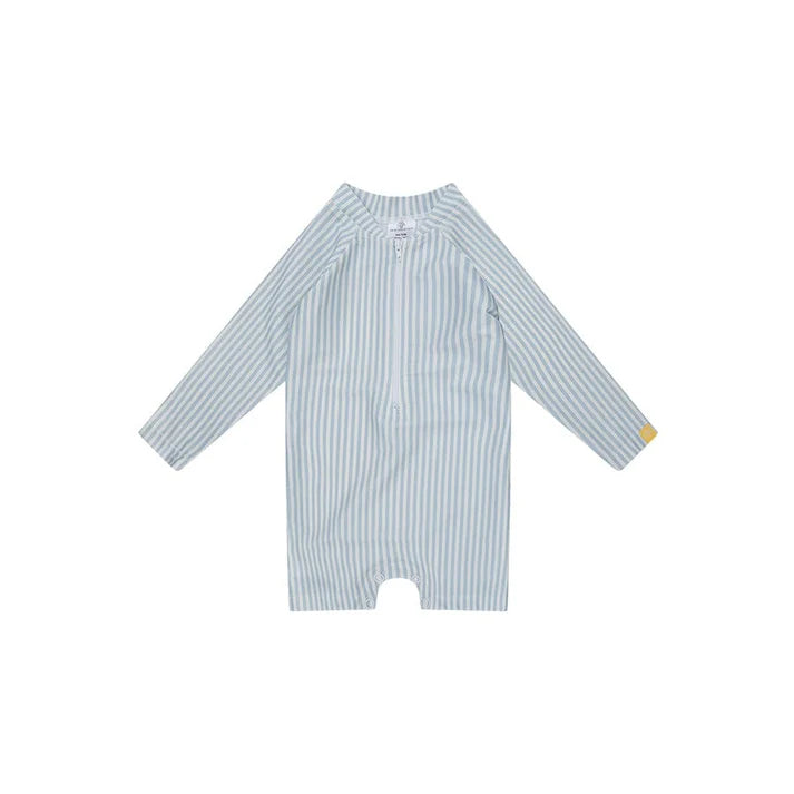 Maillot anti-UV Rayures Bleu Ciel UPF50+