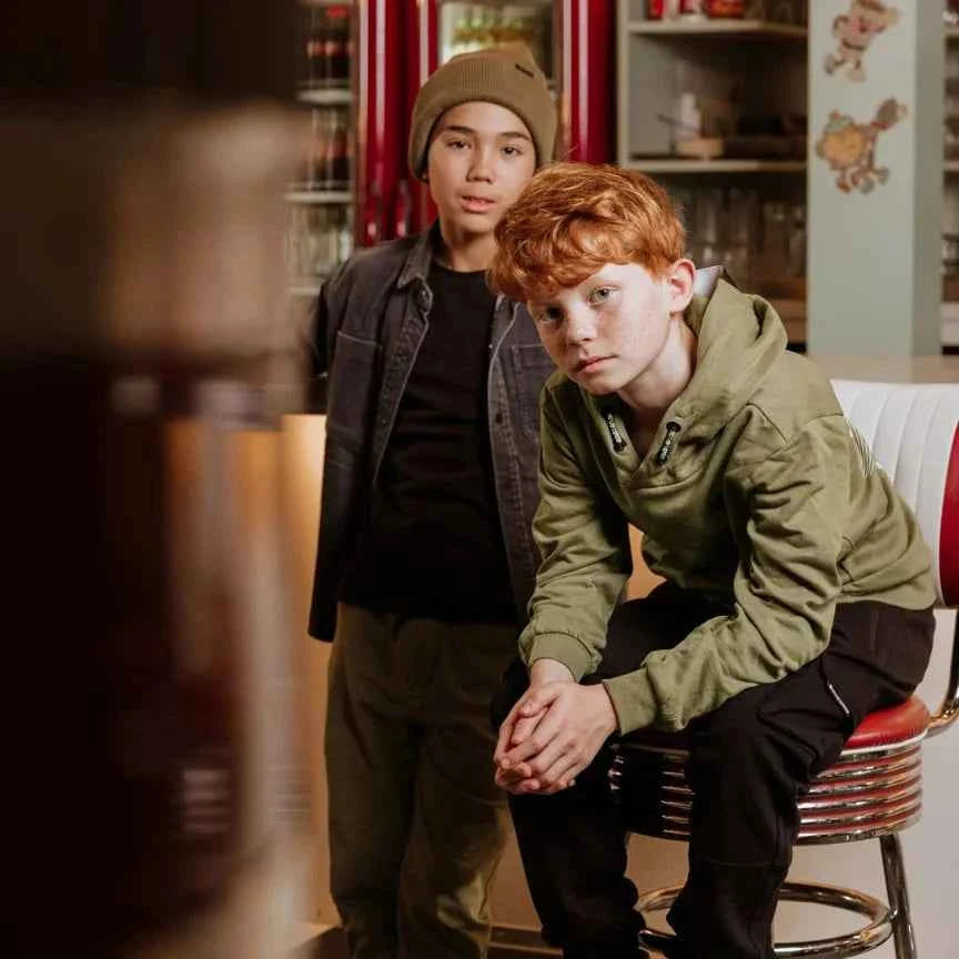 Sweat à capuche kaki