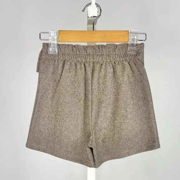 Jupe-short à chevrons et nœud