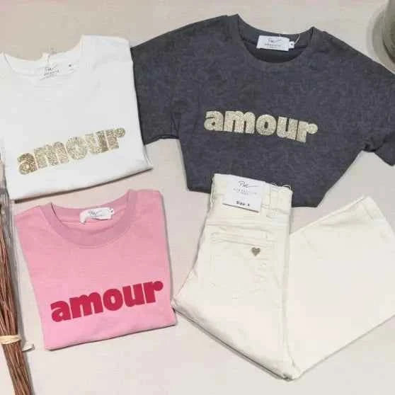 T shirt amour doré