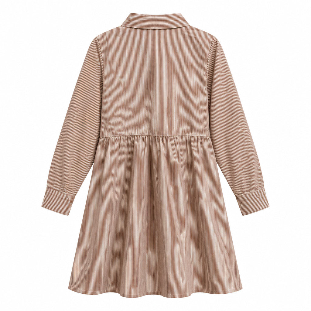 Robe chemise cœur rayée