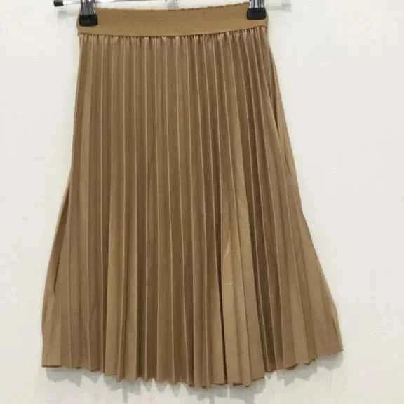 Jupe plissée métallisée