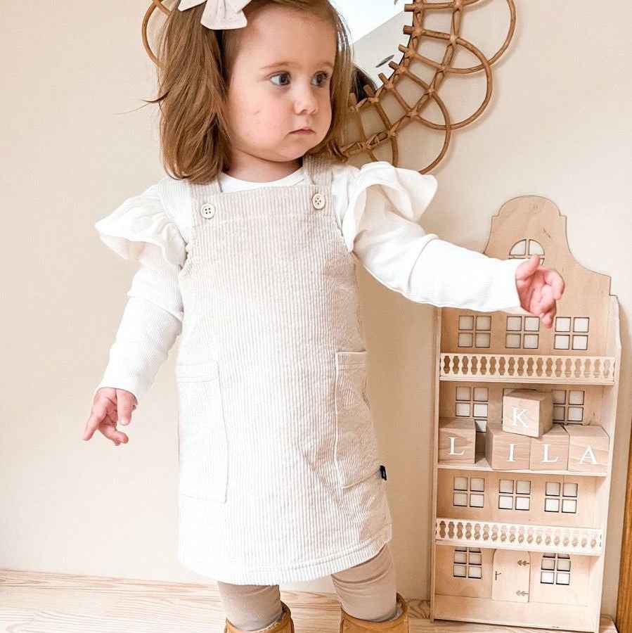 Barboteuse à volants côtelé