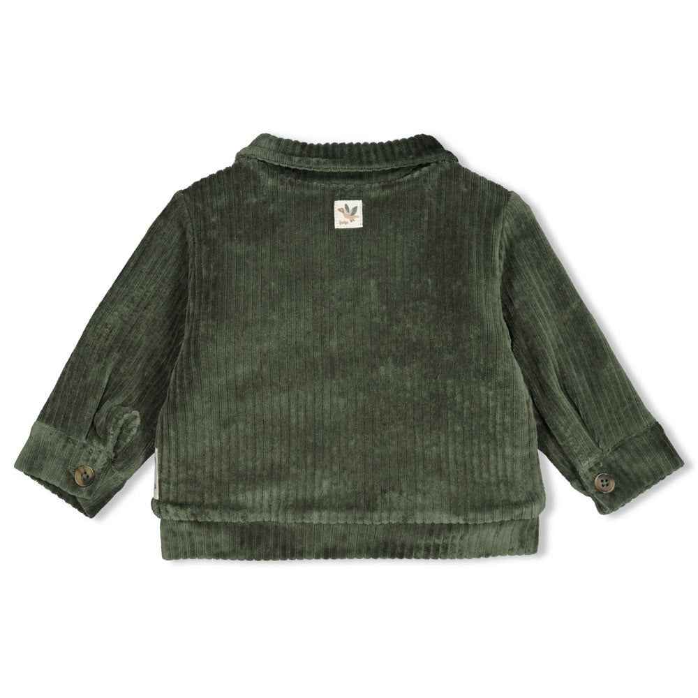 Surchemise bébé garçon velours kaki Élio – Doublée chaude
