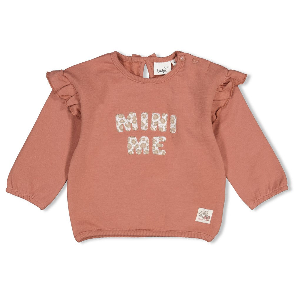 Sweat bébé fille terracotta à volants Luméa