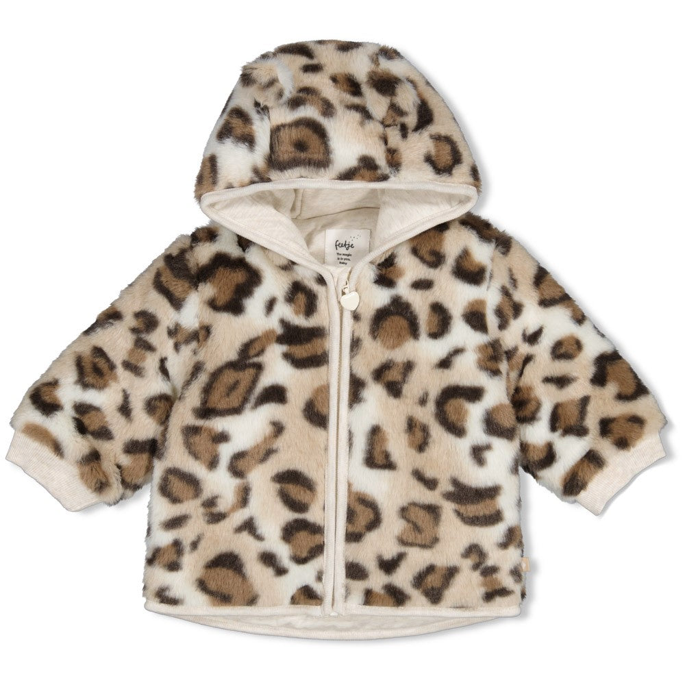 Veste bébé fille léopard à capuche Azélie