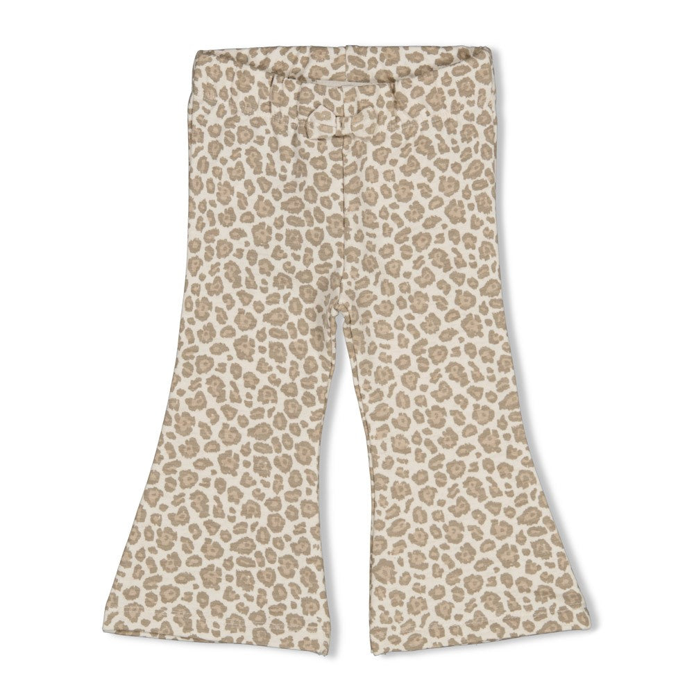 Pantalon flare fille léopard beige Ombeline