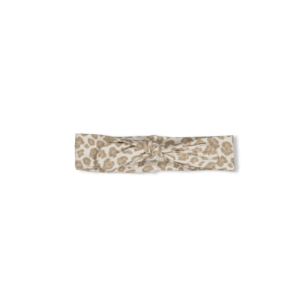 Bandeau bébé fille léopard beige Cléophée