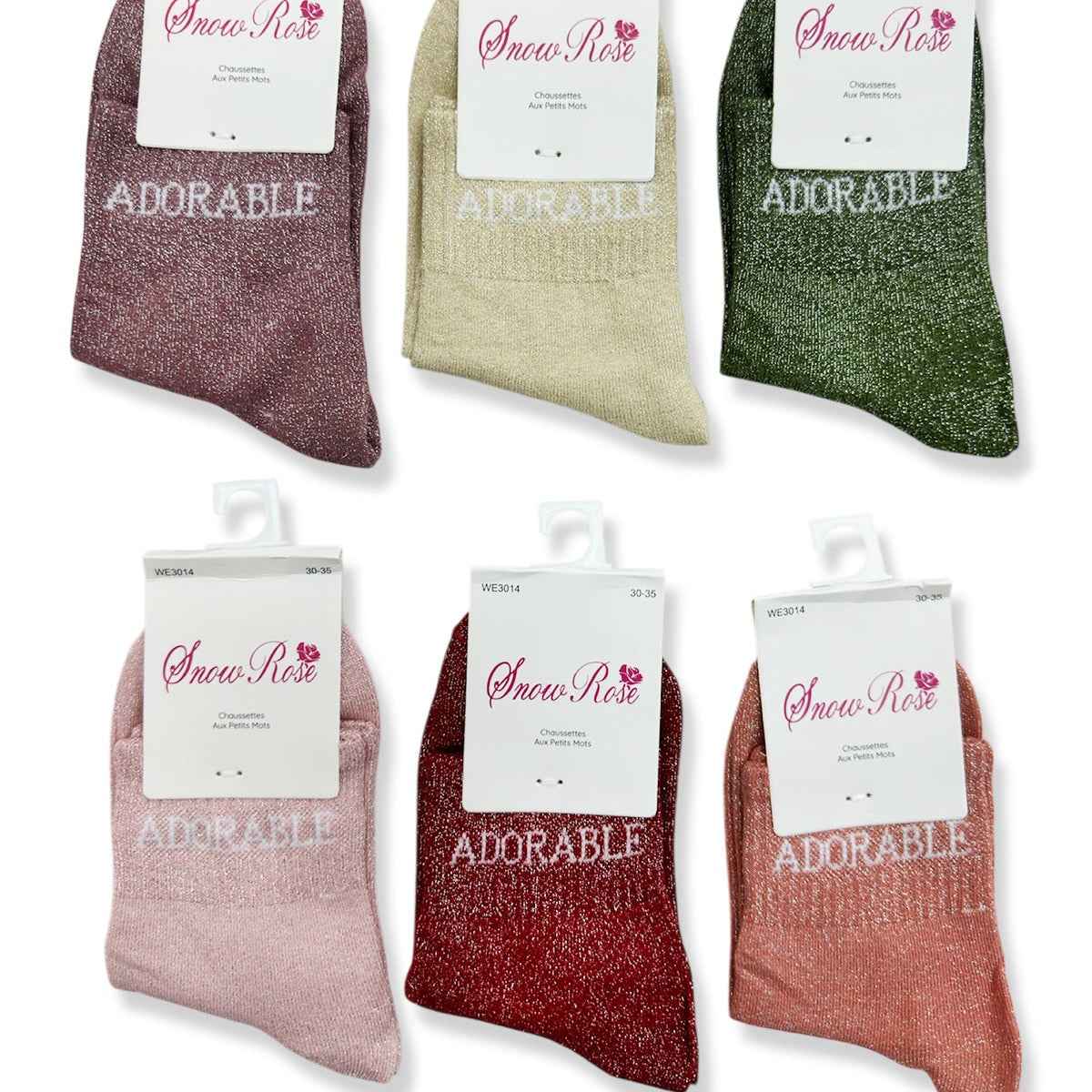 Chaussettes Enfant Brillantes – Modèle “Adorable”