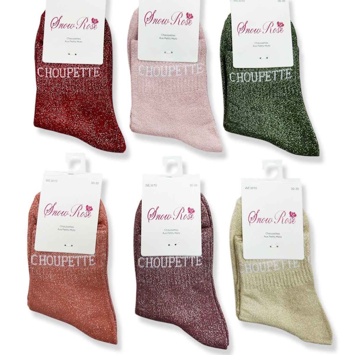 Chaussettes Brillantes Fille – Mot “Choupette”