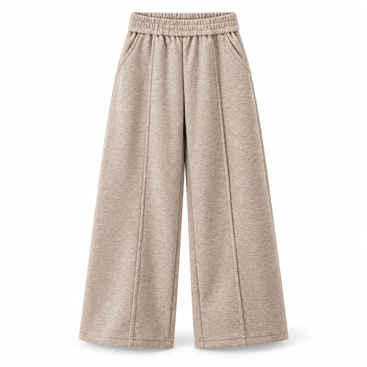 Pantalon fille large beige Garance