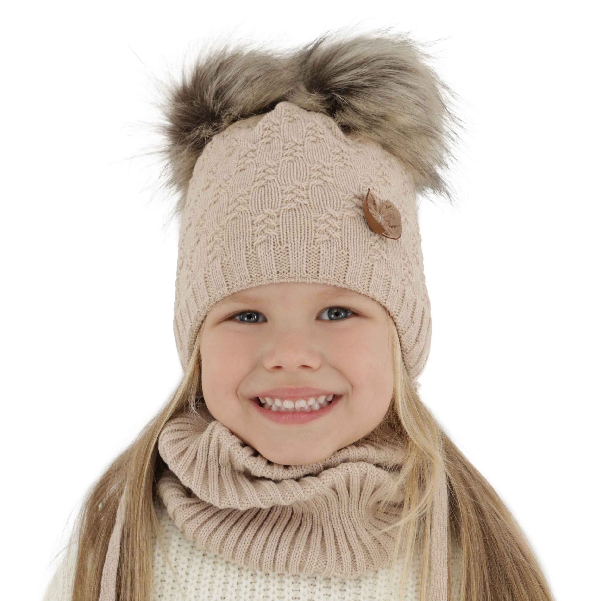 Ensemble bonnet & snood fille