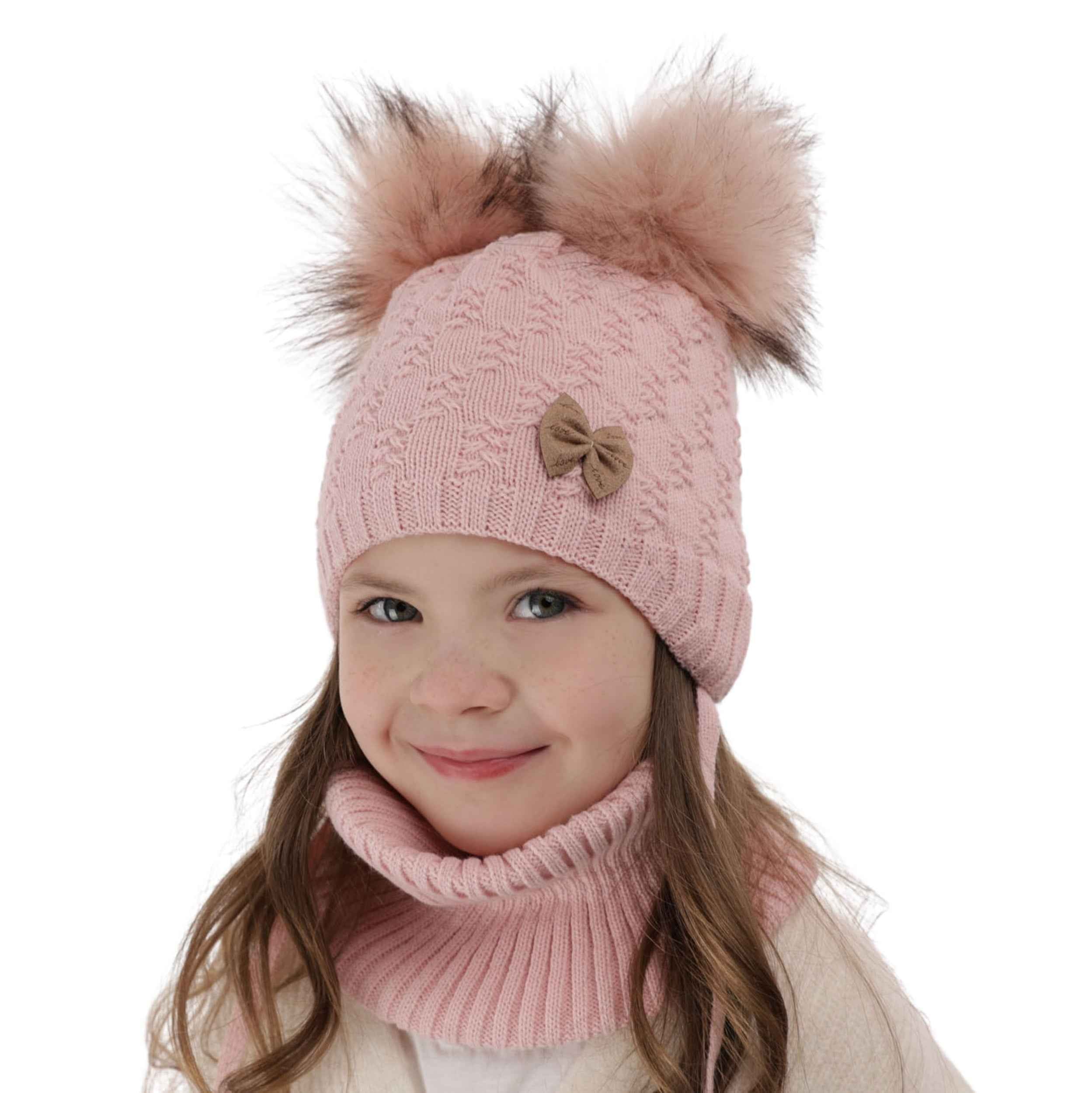 Ensemble bonnet & snood fille