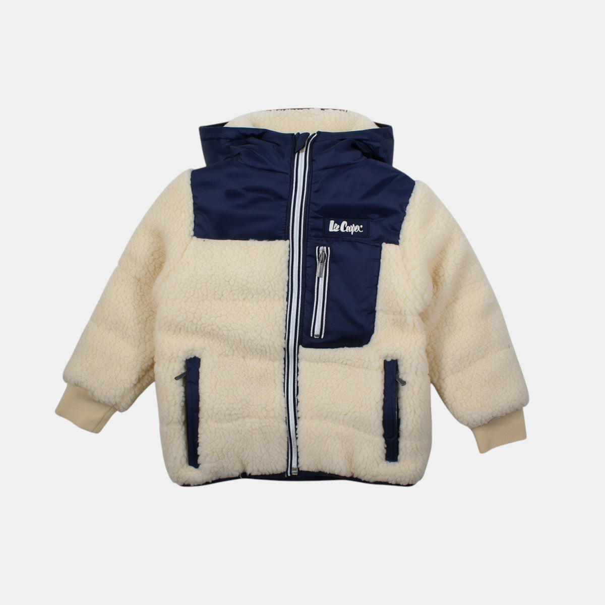 Veste Aloïs – Teddy garçon écru & bleu marine Lee Cooper