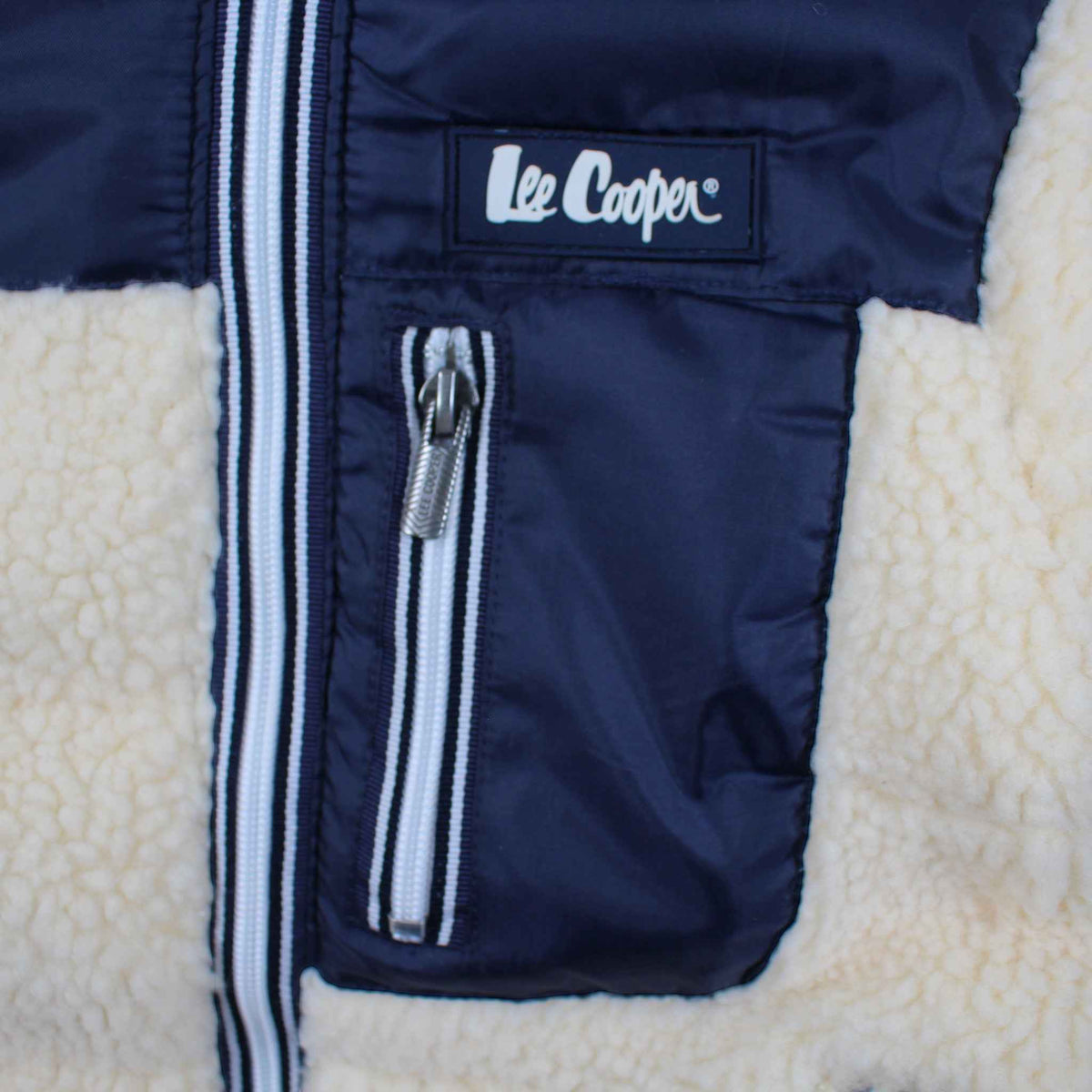 Veste Aloïs – Teddy garçon écru & bleu marine Lee Cooper