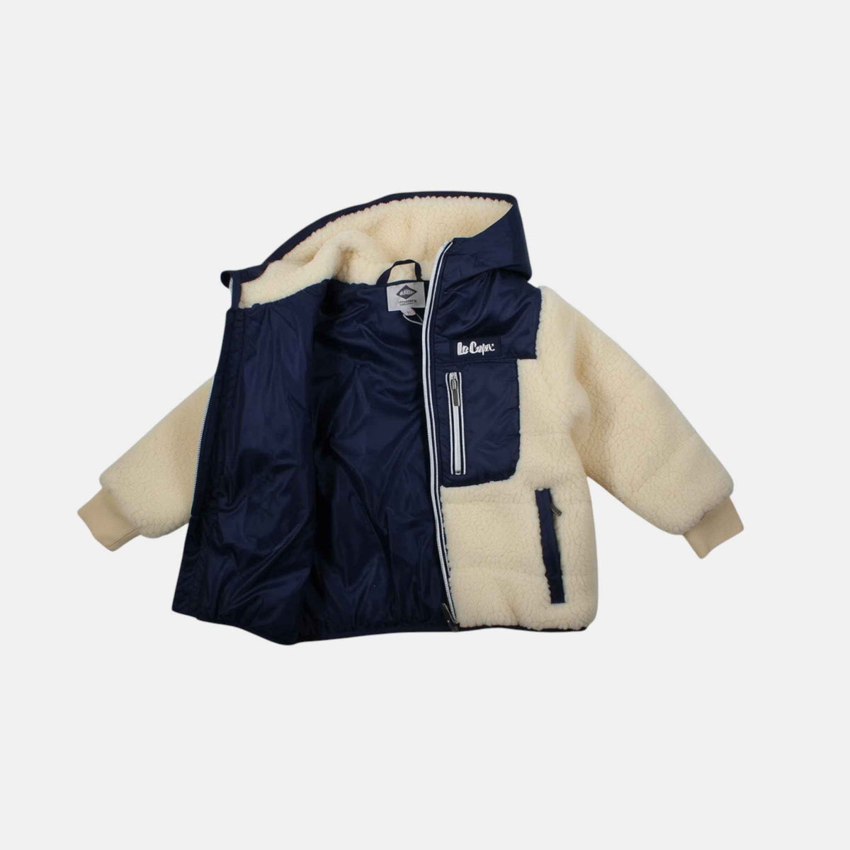 Veste Aloïs – Teddy garçon écru & bleu marine Lee Cooper