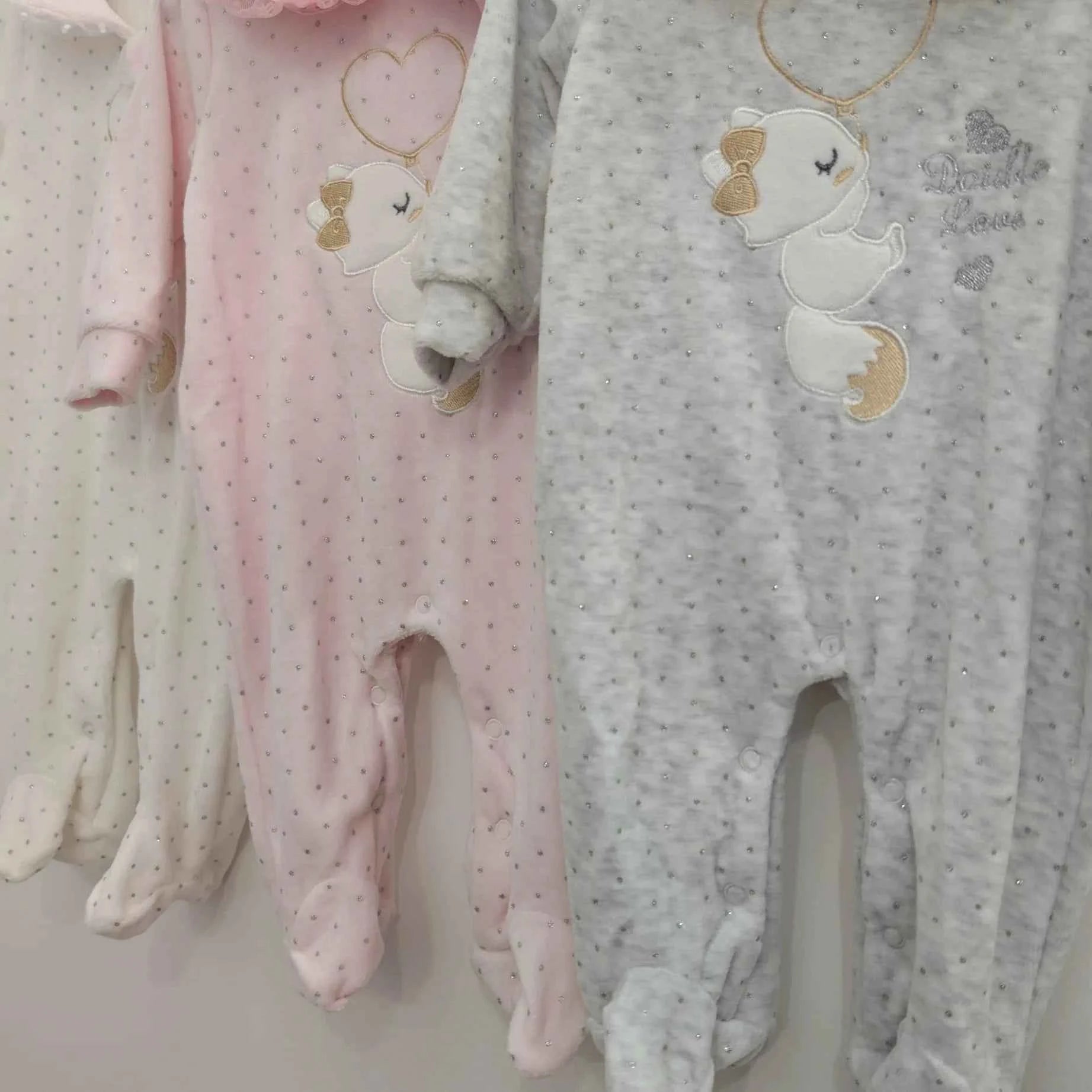 Pyjama fille col dentelle